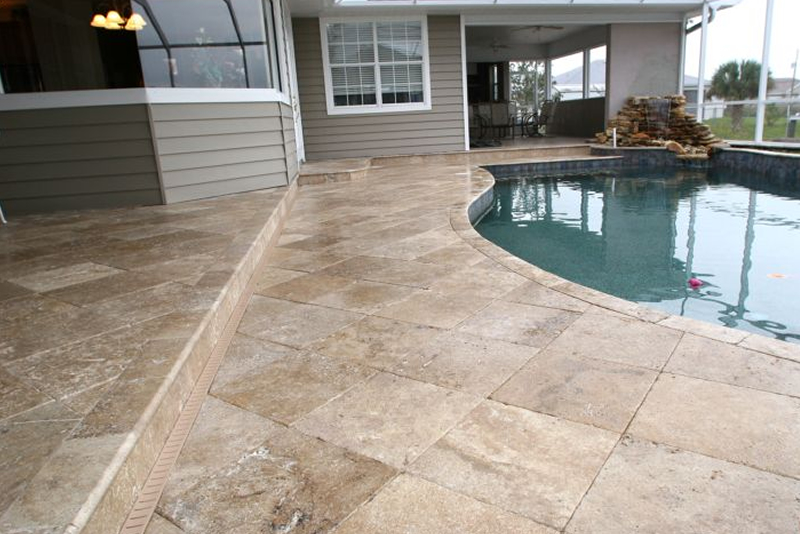 pressure cleaning travertine tile