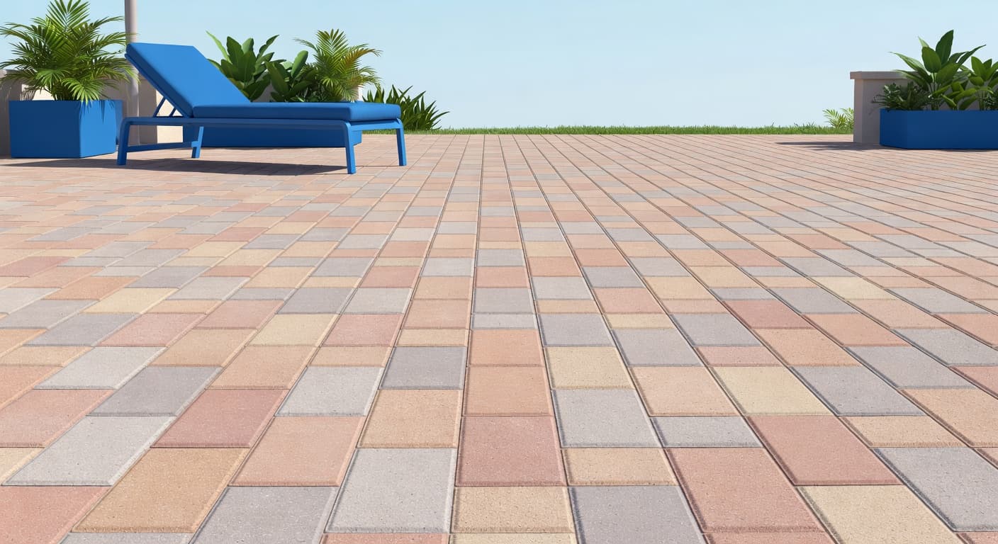 Joint sand lifespan looks longer on a clean backyard patio with full paver joints and a well-maintained surface.