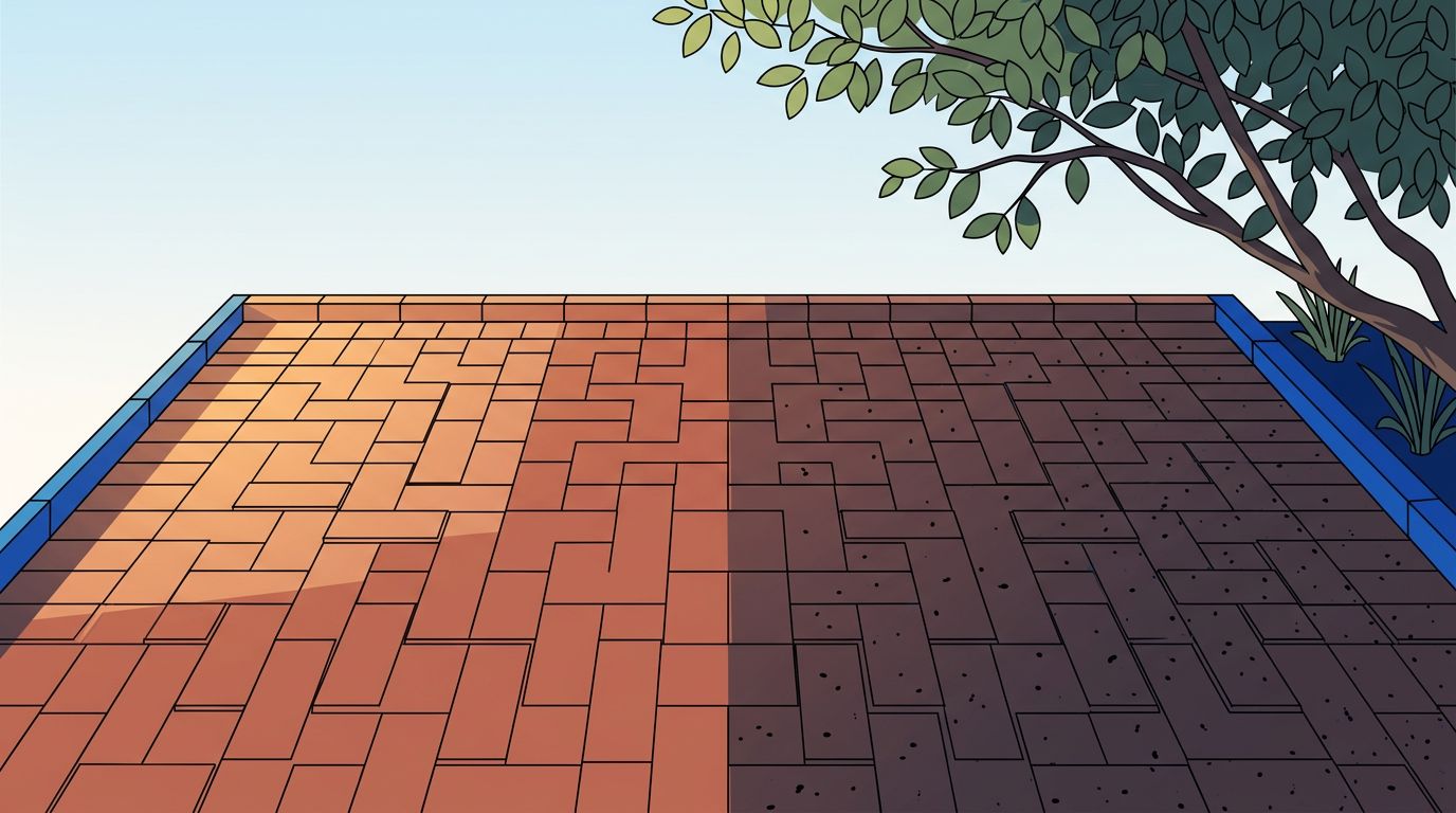 Black Brick Pavers in Shade: Why They Turn Black