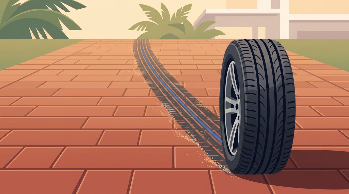 Dealing with Tire Marks on a Brick Driveway in Florida