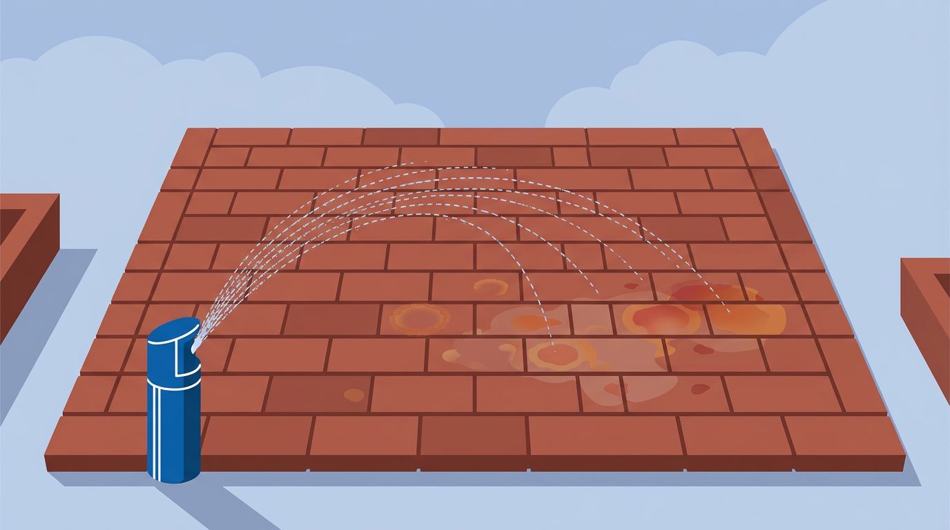How Sprinklers Stain Brick Patios and Walkways