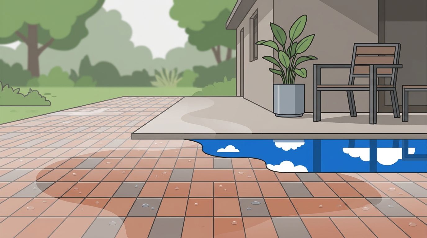 Paver Sealer White Haze After Summer Rain