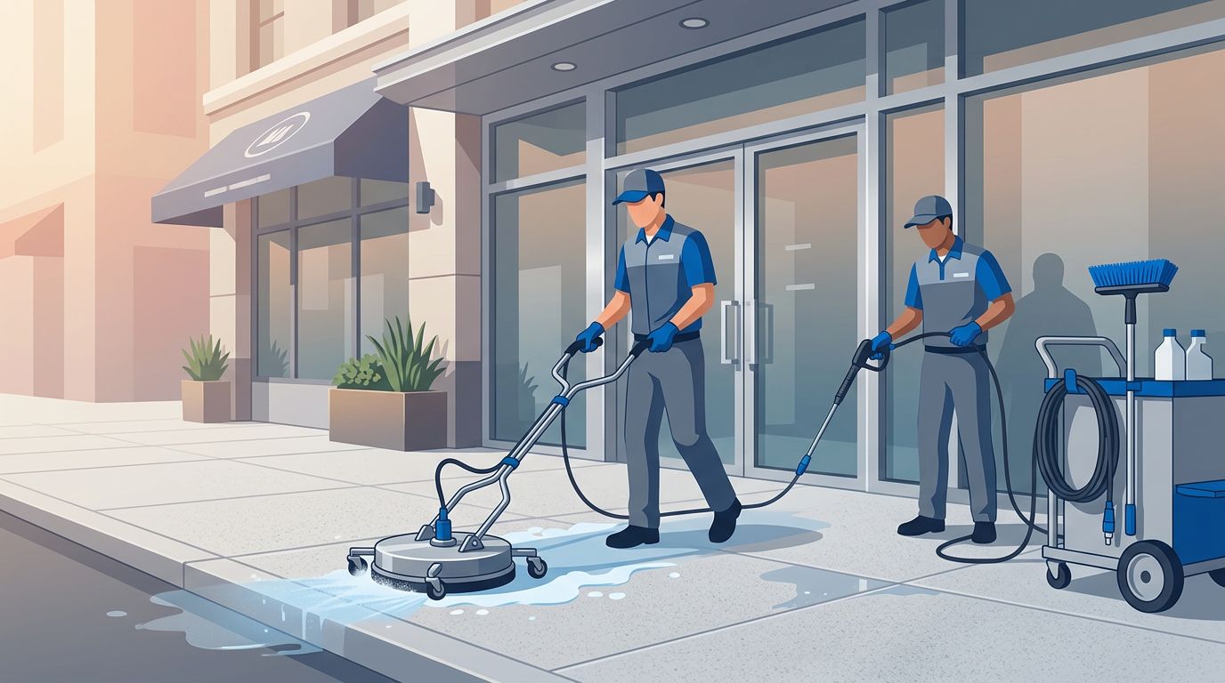 Storefront Sidewalk Cleaning Tips for Safer, Cleaner Entryways