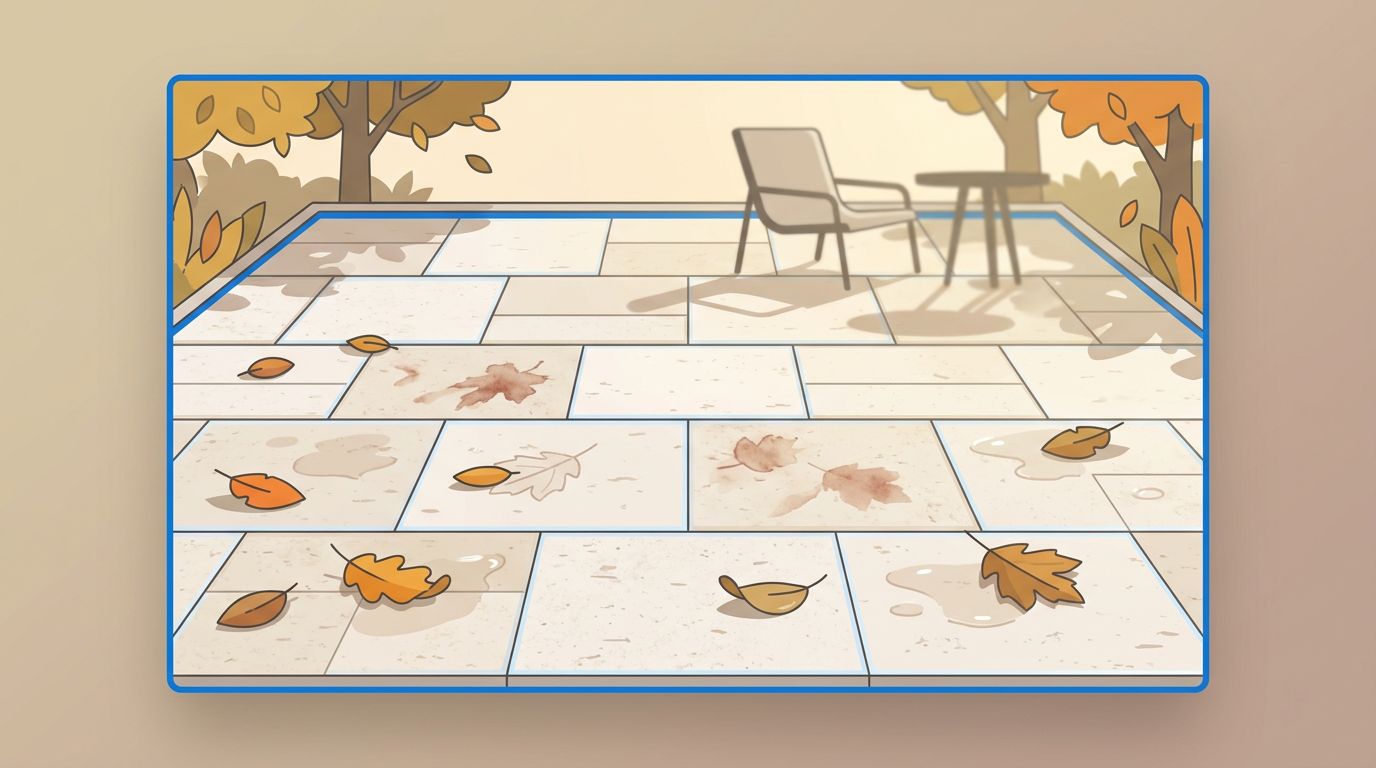 Travertine Leaf Stains on Patios Explained