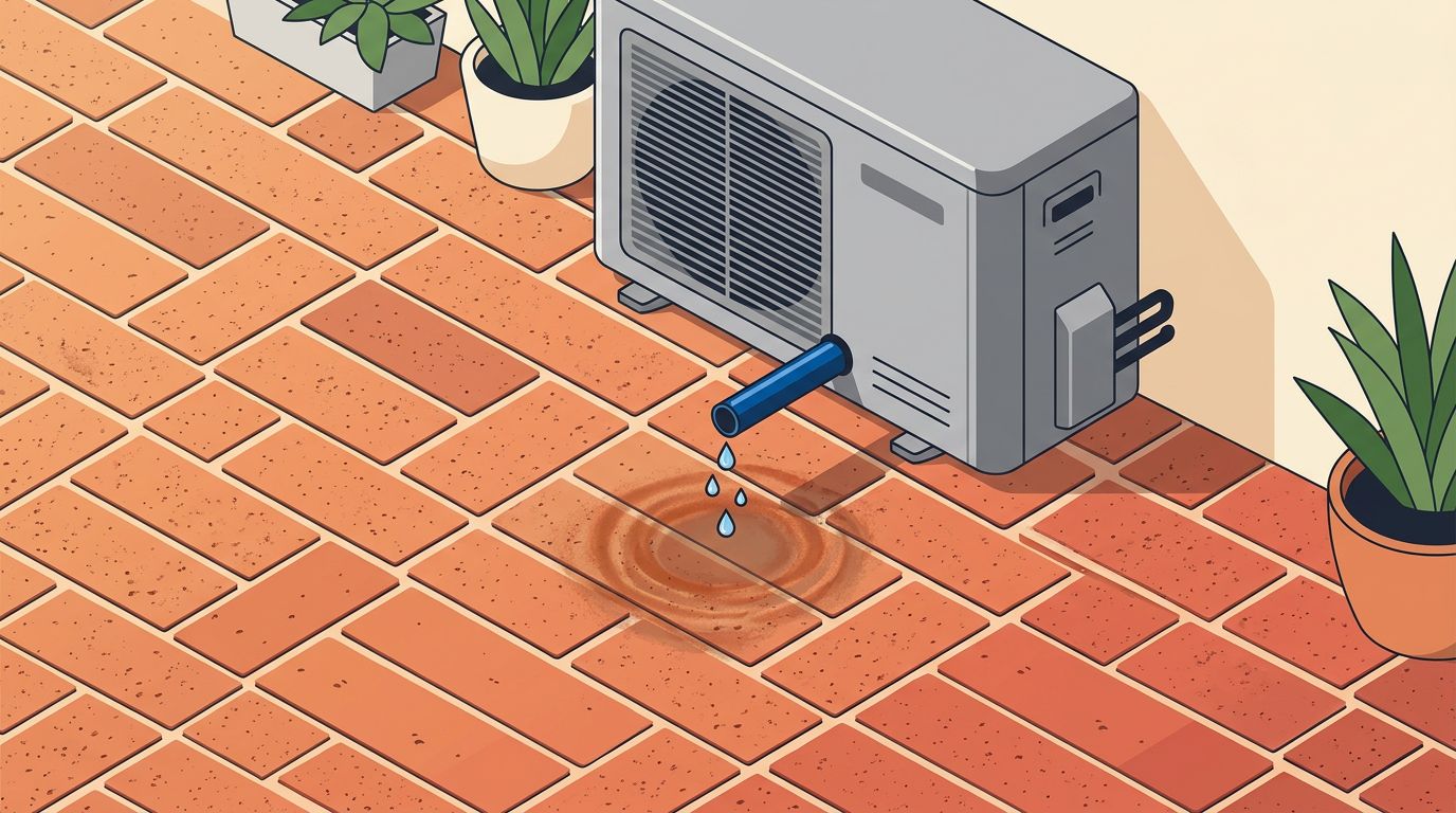 Why AC Drip Line Stains Brick Pavers