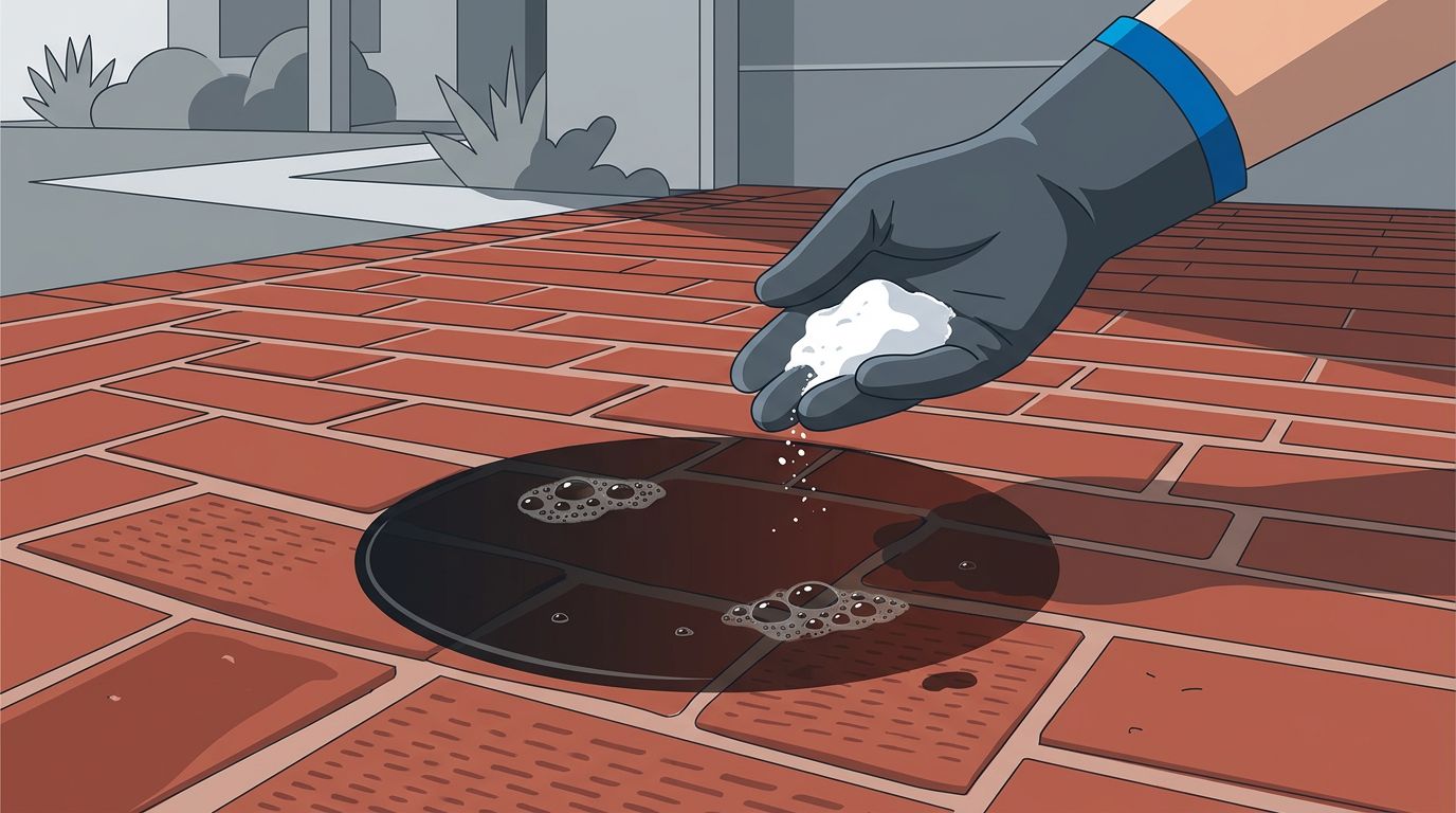 Battery Acid Stains on Brick Driveways and Safe Treatment