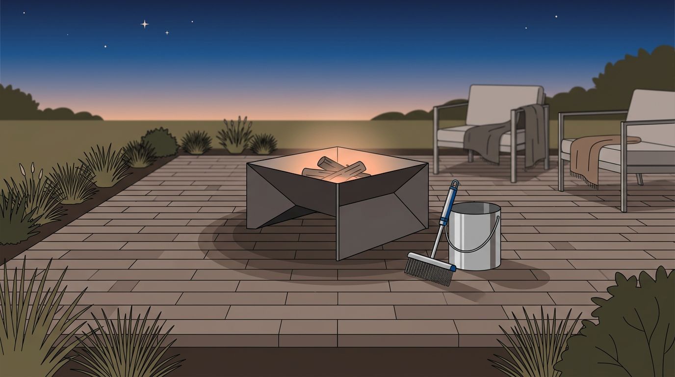 Fire Pit Soot Stains on Brick Patios: Causes and Cleanup