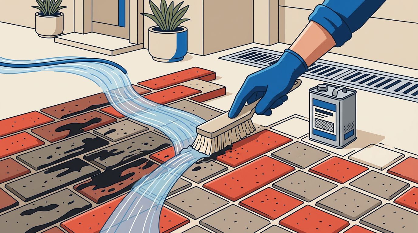 Remove Asphalt Sealer Brick Pavers Safely Without Damage