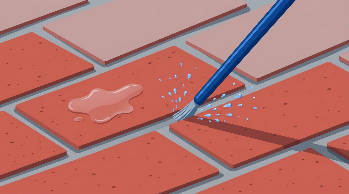 Silicone Stains on Brick Pavers and Caulk Cleanup