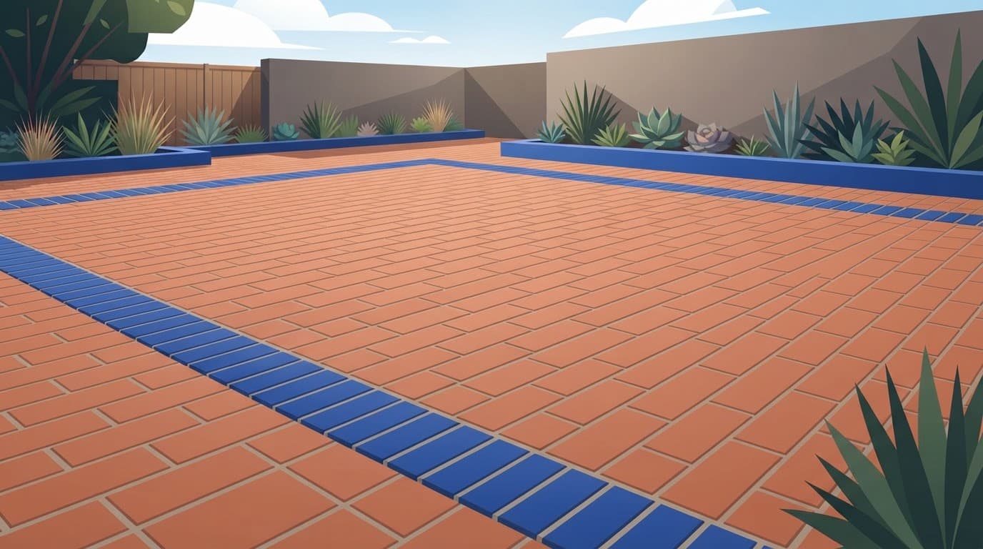 Re-leveled patio with clean joints and restored surface.