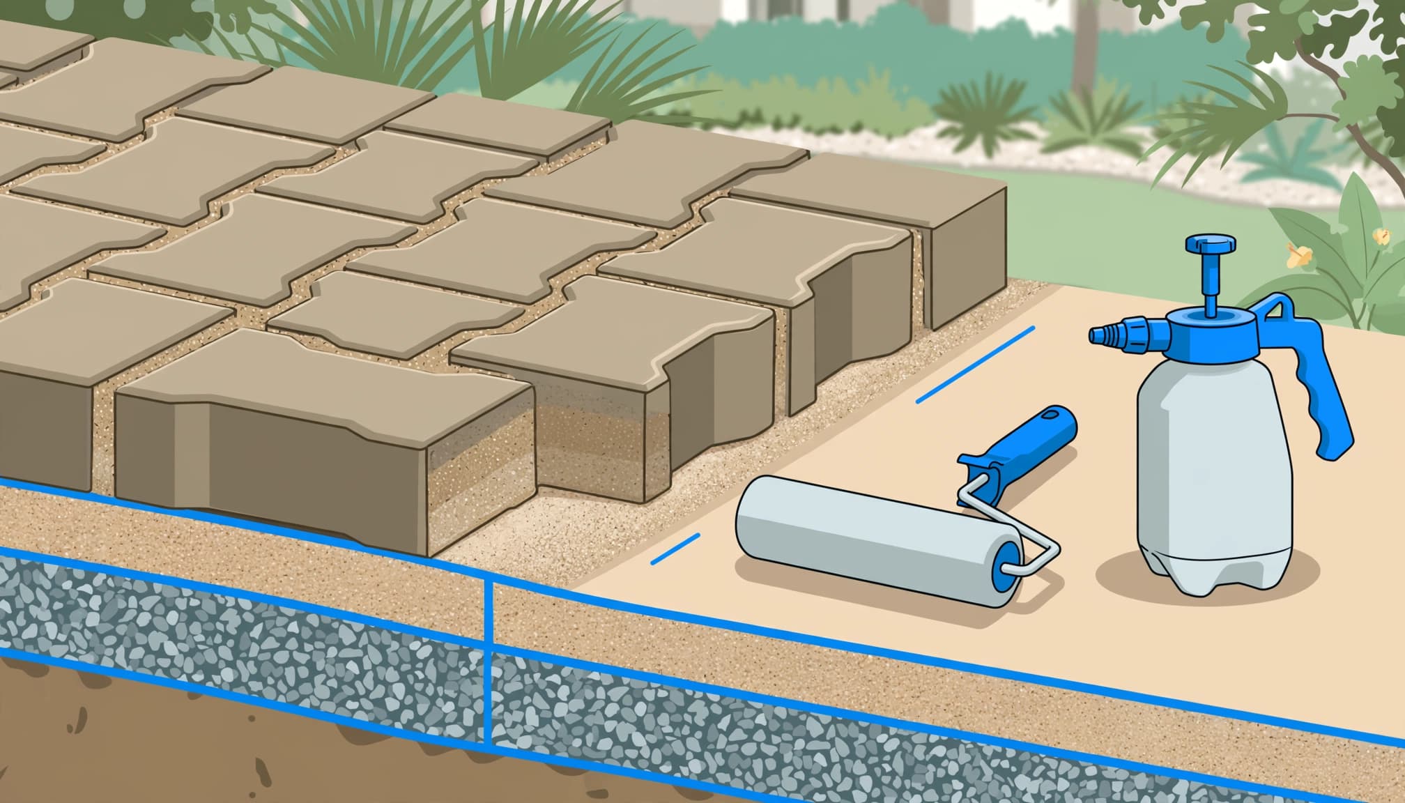 Paver sealer drying times depend on fully dry pavers and stable polymeric sand joints.