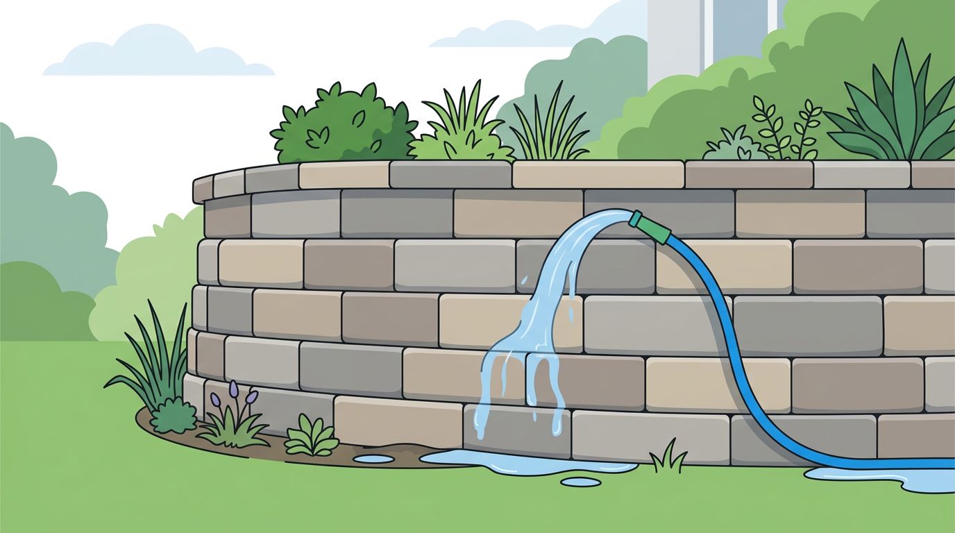 clean paver retaining walls