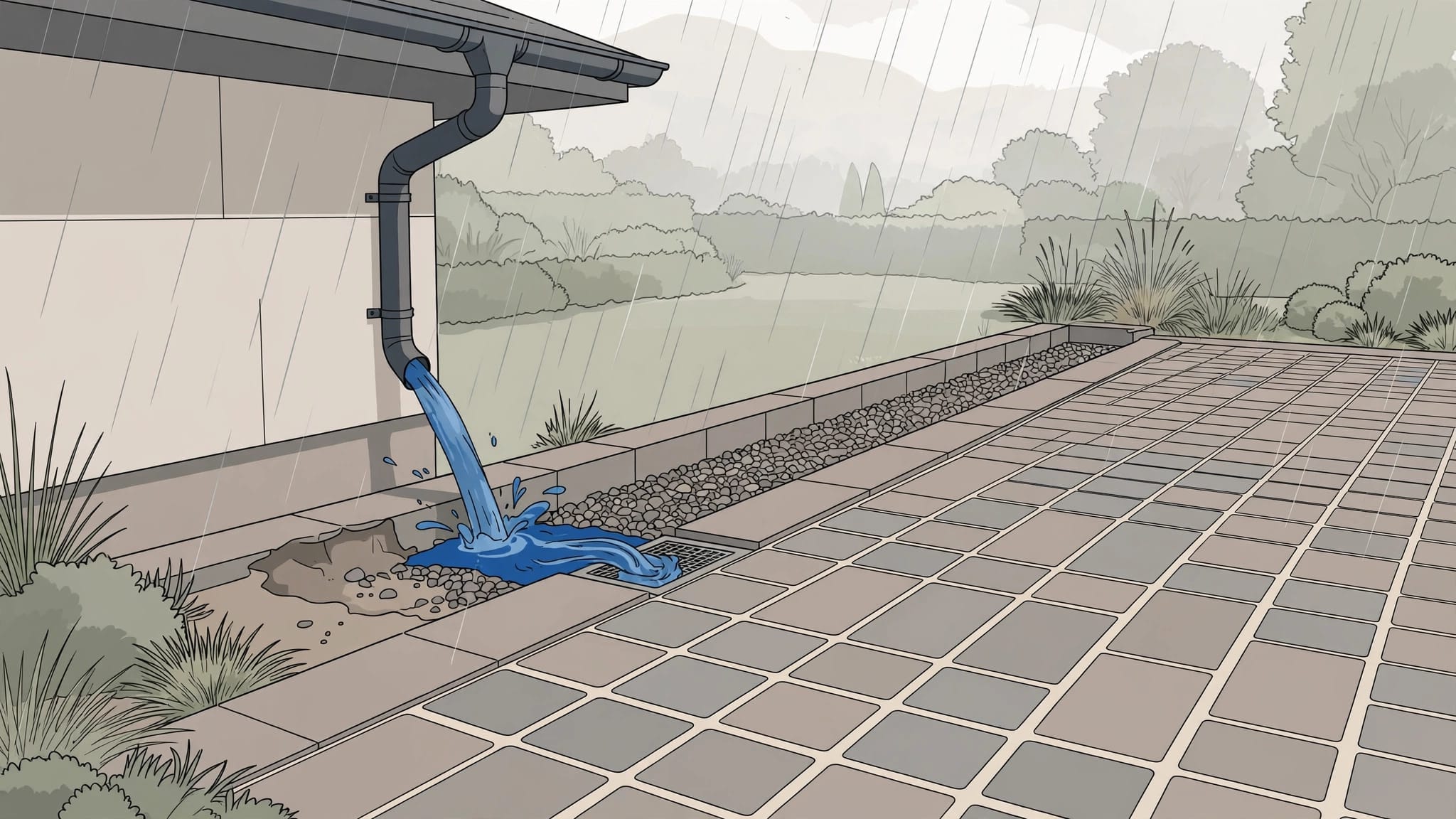 downspout erosion
