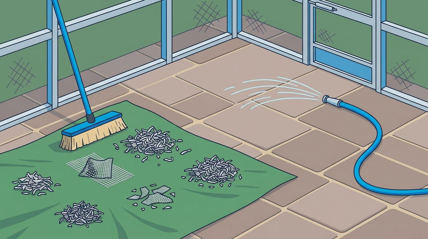 Contained repair debris and gentle cleanup tools help protect pavers and their joints.