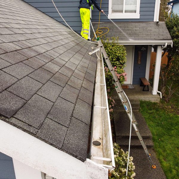 power washing roof